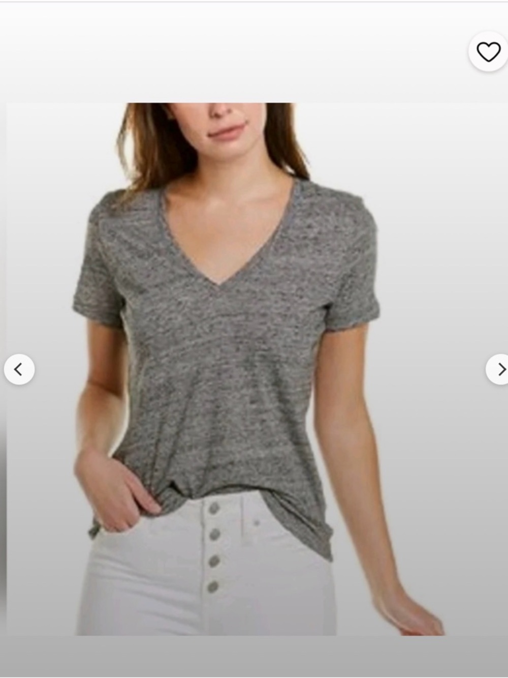 Madewell v-neck tissue tee in marbled grey
